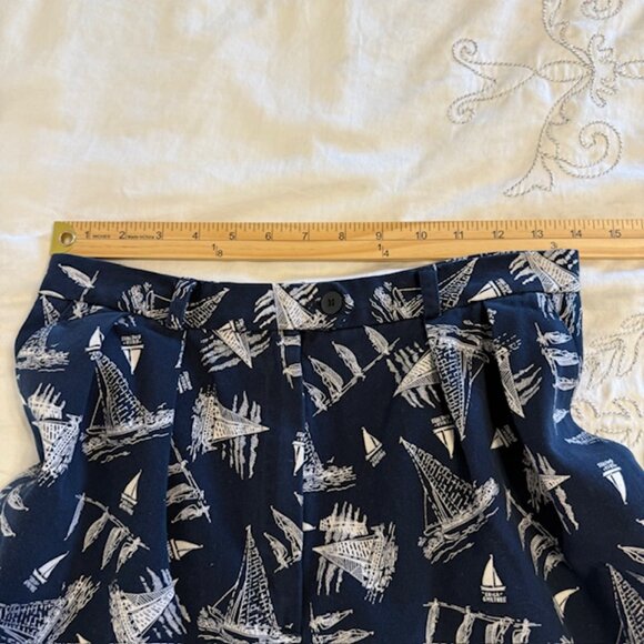 Vintage Ralph Lauren Sport Drop Front Nautical Shorts Button Sailboat Women’s 8 - Picture 5 of 10
